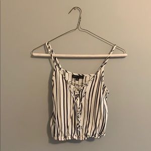 Striped cropped Kendal and Kylie tank top